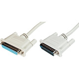 Digitus Cavo di prolunga per trasferimento dati seriale, D-Sub25 (spina) > D-Sub25 (presa) beige