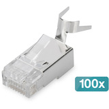 Digitus Connettore modulare per cavo rotondo, CAT 6A, schermato, Spina argento