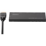 Digitus Ultra Slim HDMI Splitter, 1x4, 4K / 60 Hz Nero