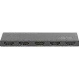 Digitus Ultra Slim HDMI Splitter, 1x4, 4K / 60 Hz, Splitter HDMI Nero