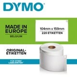 Dymo LW - Etichette di spedizione extra large - 104 x 159 mm - S0904980 Bianco, Etichetta per stampante autoadesiva, Carta, Permanente, Rettangolo, LabelWriter