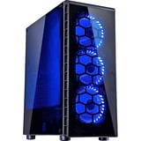 Inter-Tech CXC2 Tower Nero, Chassis Tower Nero, Tower, PC, Nero, ATX, ITX, micro ATX, Vetro temperato, Blu