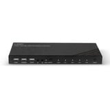 Lindy 32810 switch per keyboard-video-mouse (kvm) Nero, Switch KVM Nero, 4096 x 2160 Pixel, 4K Ultra HD, Nero