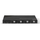 Lindy 32810 switch per keyboard-video-mouse (kvm) Nero, Switch KVM Nero, 4096 x 2160 Pixel, 4K Ultra HD, Nero