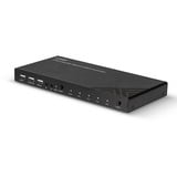 Lindy 32810 switch per keyboard-video-mouse (kvm) Nero, Switch KVM Nero, 4096 x 2160 Pixel, 4K Ultra HD, Nero