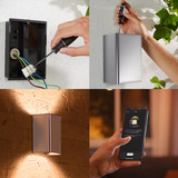 Philips Hue White & Color Ambiance Resonate Lampada da parete per esterni, Luce LED argento