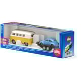 SIKU VW T1 with trailer and VW Beetle Set di modelli di auto Preassemblato 1:50, Veicolo modello Set di modelli di auto, Preassemblato, 1:50, Qualsiasi tipo, Metallo, Plastica, 3 pz