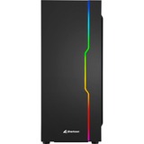 Sharkoon RGB Slider Midi Tower Nero Nero, Midi Tower, PC, Nero, ATX, micro ATX, Mini-ITX, Giocare, 15,7 cm