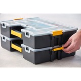 Stanley CUBIX Borsa porta attrezzi Organizer Sort Master Nero/Giallo, Scatola per minuteria, Nero, Trasparente, Giallo, 90 mm, 430 mm, 330 mm