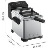 Tefal FR507D, Friggitrice accaio/Nero