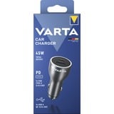 VARTA Caricatore auto KFZ, USB-A + USB-C, 45 watt, Caricabatterie Nero