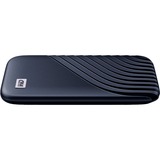 WD My Passport 2000 GB Blu, Disco a stato solido blu, 2000 GB, USB tipo-C, 3.2 Gen 2 (3.1 Gen 2), 1050 MB/s, Protezione della password, Blu
