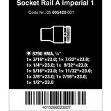 Wera Barra magnetica per bussole A Imperial 1 Set di bussole per chiavi a cricchetto 1/4", pollici, chiave combinata   Nero/Verde