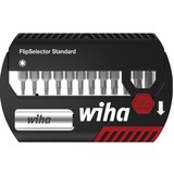 Wiha Set di punte FlipSelector Standard, esagonale, Set di bit Nero/Rosso