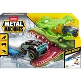 ZURU Metal Machines - Set di gioco Attacco del coccodrillo Pista da corsa + Auto, Ippodromo 