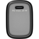 goobay Caricatore rapido USB-C PD GaN 25 watt, Caricabatterie Nero