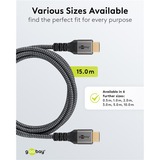 goobay Cavo HDMI Plus ad alta velocità con Ethernet, 4K @ 60Hz grigio