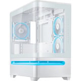 ASUS PRIME AP202 ARGB Mini Tower Bianco, Chassis Tower bianco, Mini Tower, PC, Bianco, micro ATX, Mini-ITX, Metallo, Gaming