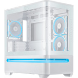 ASUS PRIME AP202 ARGB Mini Tower Bianco, Chassis Tower bianco, Mini Tower, PC, Bianco, micro ATX, Mini-ITX, Metallo, Gaming