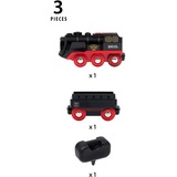 BRIO Battery-Operated Steaming Train Nero/Rosso, Battery-Operated Steaming Train, Modello di treno, Ragazzo, 3 pz, 0,3 anno/i, Nero, Rosso, Modello di ferrovia/treno