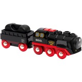 BRIO Battery-Operated Steaming Train Modello di treno, veicolo da gioco Nero/Rosso, Modello di treno, Ragazzo, 3 pz, 0,3 anno/i, Nero, Rosso, Modello di ferrovia/treno