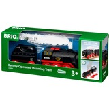 BRIO Battery-Operated Steaming Train,  veicolo da gioco Nero/Rosso, Battery-Operated Steaming Train, Modello di treno, Ragazzo, 3 pz, 0,3 anno/i, Nero, Rosso, Modello di ferrovia/treno