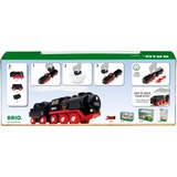 BRIO Battery-Operated Steaming Train,  veicolo da gioco Nero/Rosso, Battery-Operated Steaming Train, Modello di treno, Ragazzo, 3 pz, 0,3 anno/i, Nero, Rosso, Modello di ferrovia/treno