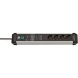 Brennenstuhl Premium-Protect-Line 1391010400, Ciabatta Nero/alluminio