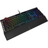 Corsair K100 RGB Optical-Mechanical Gaming tastiera USB QWERTZ Tedesco Nero Nero, Full-size (100%), USB, Interruttore a chiave opto-meccanico, QWERTZ, LED RGB, Nero