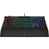 Corsair K100 RGB Optical-Mechanical Gaming tastiera USB QWERTZ Tedesco Nero, Tastiera da gioco Nero, Full-size (100%), USB, Interruttore a chiave opto-meccanico, QWERTZ, LED RGB, Nero