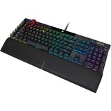 Corsair K100 RGB Optical-Mechanical Gaming tastiera USB QWERTZ Tedesco Nero, Tastiera da gioco Nero, Full-size (100%), USB, Interruttore a chiave opto-meccanico, QWERTZ, LED RGB, Nero