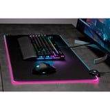 Corsair MM700 RGB Tappetino per mouse per gioco da computer Nero Nero, Nero, Monocromatico, Gomma, Alimentazione USB, Barra appoggiaferro antiscivolo, Tappetino per mouse per gioco da computer