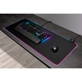 Corsair MM700 RGB Tappetino per mouse per gioco da computer Nero Nero, Nero, Monocromatico, Gomma, Alimentazione USB, Barra appoggiaferro antiscivolo, Tappetino per mouse per gioco da computer