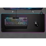 Corsair MM700 RGB Tappetino per mouse per gioco da computer Nero Nero, Nero, Monocromatico, Gomma, Alimentazione USB, Barra appoggiaferro antiscivolo, Tappetino per mouse per gioco da computer