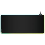 Corsair MM700 RGB Tappetino per mouse per gioco da computer Nero Nero, Nero, Monocromatico, Gomma, Alimentazione USB, Barra appoggiaferro antiscivolo, Tappetino per mouse per gioco da computer