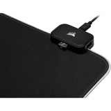 Corsair MM700 RGB Tappetino per mouse per gioco da computer Nero Nero, Nero, Monocromatico, Gomma, Alimentazione USB, Barra appoggiaferro antiscivolo, Tappetino per mouse per gioco da computer
