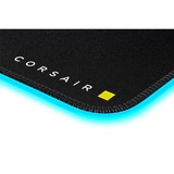 Corsair MM700 RGB Tappetino per mouse per gioco da computer Nero Nero, Nero, Monocromatico, Gomma, Alimentazione USB, Barra appoggiaferro antiscivolo, Tappetino per mouse per gioco da computer