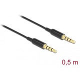 DeLOCK 66075 cavo audio 0,5 m 3.5mm Nero Nero, 3.5mm, Maschio, 3.5mm, Maschio, 0,5 m, Nero