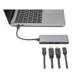 DeLOCK Hub USB Type-C™ a 4 porte con 2 x USB Tipo-A e 2 x USB Type-C™ 10 Gbps grigio