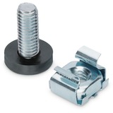 Digitus DN-19 SET-S giravite e bullone, Set di viti argento, Acciaio, Argento