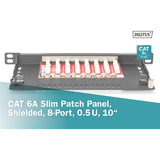Digitus DN-91608S-SL-EA, Patch Panel Nero