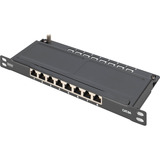 Digitus Pannello patch slim CAT 6A, classe EA, 8 porte, Patch Panel Nero