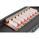 Digitus Pannello patch slim CAT 6A, classe EA, 8 porte, Patch Panel Nero