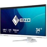 EIZO FlexScan EV3450XC-WT Monitor PC 86,6 cm (34.1") 3440 x 1440 Pixel UltraWide Quad HD LCD Bianco, Monitor LED bianco, 86,6 cm (34.1"), 3440 x 1440 Pixel, UltraWide Quad HD, LCD, 5 ms, Bianco