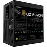 GIGABYTE UD1000GM alimentatore per computer 1000 W 20+4 pin ATX Nero Nero, 1000 W, 100 - 240 V, 50/60 Hz, 15 - 6.5 A, Attivo, 125 W