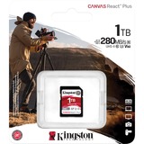 Kingston 1TB Canvas React Plus SDXC UHS-II 280R/150W U3 V60 for Full HD/4K, Scheda di memoria 1 TB, SDXC, Classe 10, UHS-II, 280 MB/s, 150 MB/s