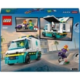 LEGO City Ambulanza di emergenza, Giochi di costruzione Set da costruzione, 5 anno/i, Plastica, 184 pz, 426 g