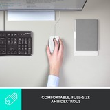 Logitech M100, Mouse bianco/grigio