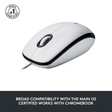 Logitech M100, Mouse bianco/grigio