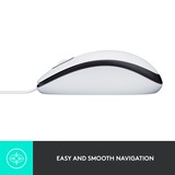 Logitech M100, Mouse bianco/grigio